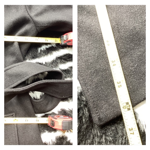 Wool Double Breasted Trench Wrap Coat. H3 - Picture 11 of 16